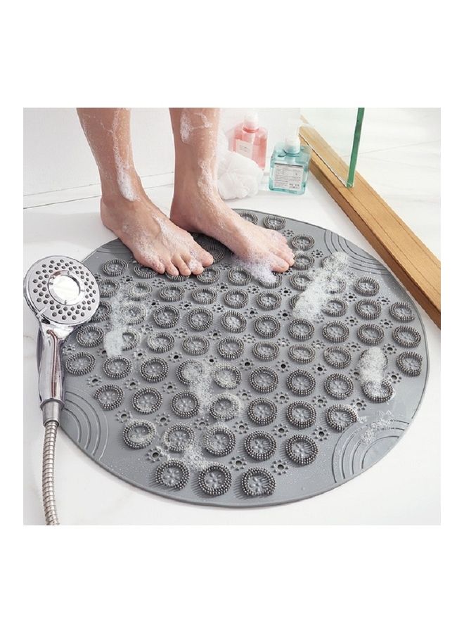 Bathroom Anti-Slip Round Mat Suction Cup Massage Foot Pad Multicolour 57 x 8 x 8cm - Image 1
