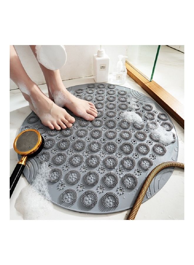 Bathroom Anti-Slip Round Mat Suction Cup Massage Foot Pad Multicolour 57 x 8 x 8cm - Image 2