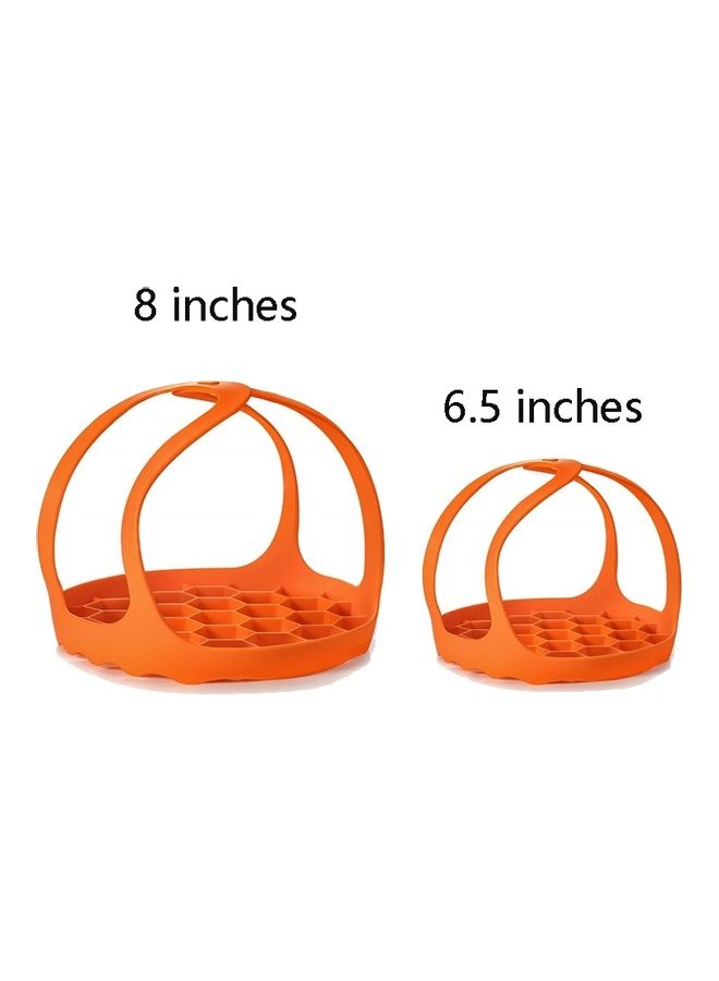 2 Pcs Egg Cooker Steamer Basket Orange 17 x 17 x 2cm  - Image 3