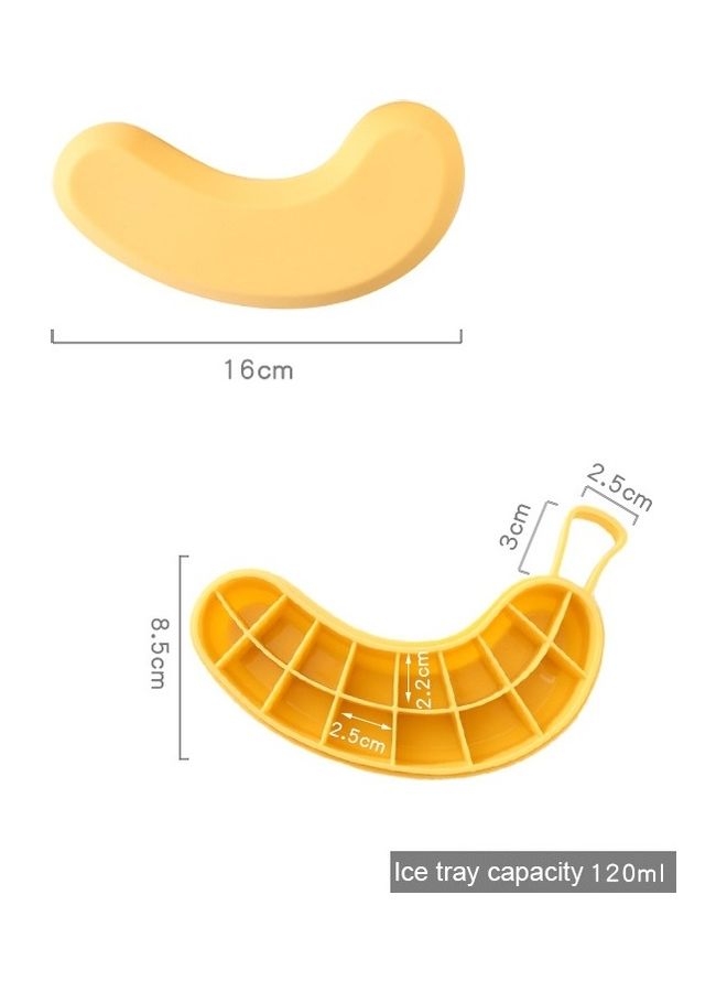 Generic DIY Ice Cube Mold Creative Fruit Shape Ice Box with Lid, Yellow 18 x 10 x 5centimeter  - Image 3