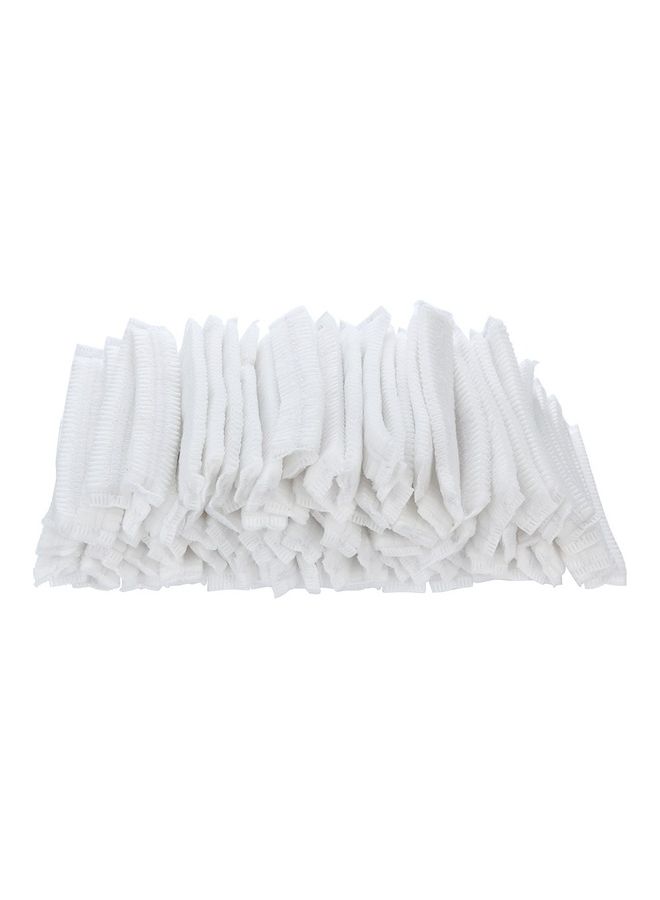 Non-woven Disposable Pleated Anti Dust Hat Bath Caps White 30 x 10 x 30cm - Image 4