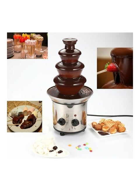 2 Pcs 4 Layers Electrical Fountain Chocolate Melt Fondue Waterfall Machine Multicolour 46 x 45 x 23cm
