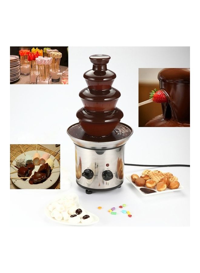 2 Pcs 4 Layers Electrical Fountain Chocolate Melt Fondue Waterfall Machine Multicolour 46 x 45 x 23cm