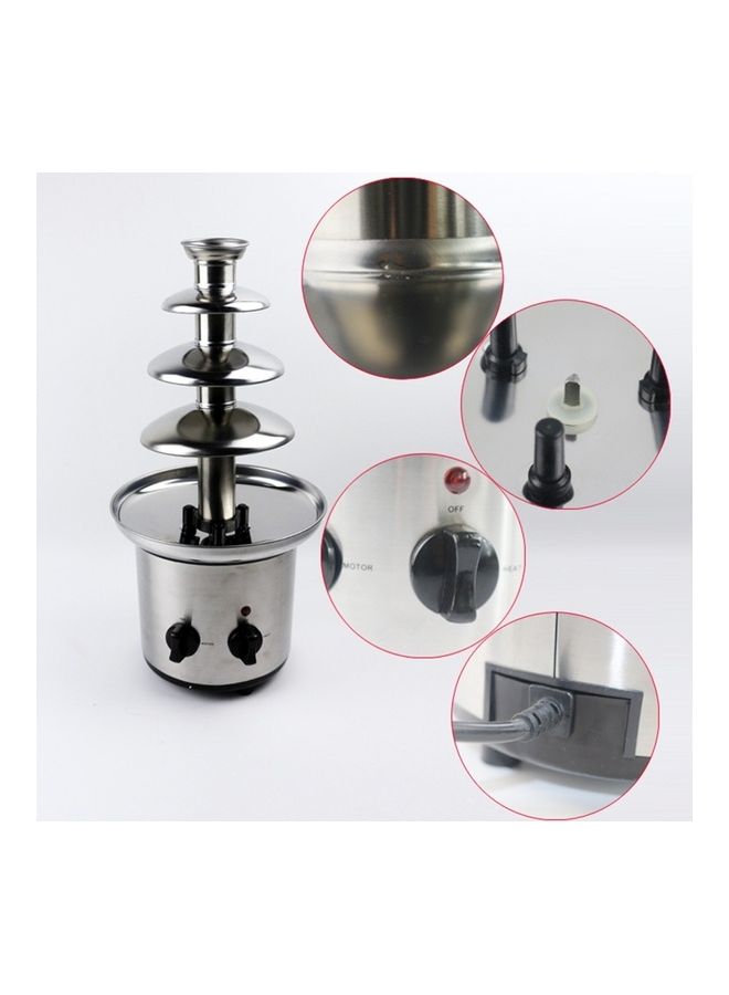 2 Pcs 4 Layers Electrical Fountain Chocolate Melt Fondue Waterfall Machine Multicolour 46 x 45 x 23cm