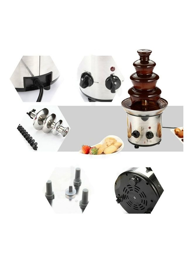 2 Pcs 4 Layers Electrical Fountain Chocolate Melt Fondue Waterfall Machine Multicolour 46 x 45 x 23cm