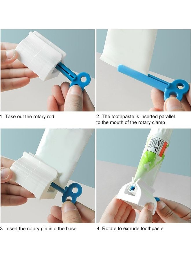 5 PCS Convenient Rolling Tube Toothpaste Squeezer Stand Holder Multicolour 30 x 5 x 5cm