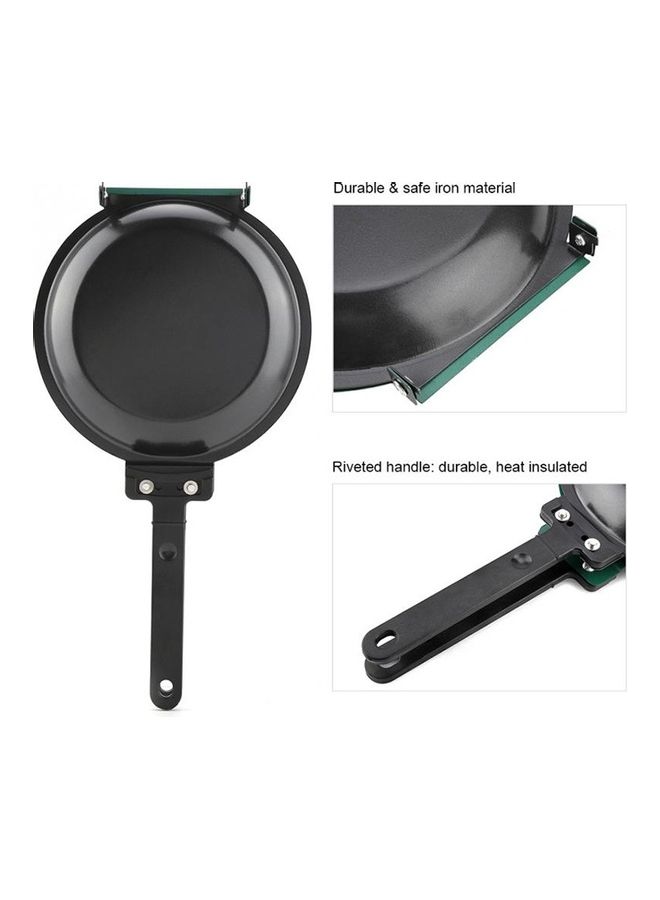 مقلاة مطلية بالسيراميك بسطح مانع للالتصاق من الجانبين متعدد الألوان 36 x 7 x 20سم - Image 3