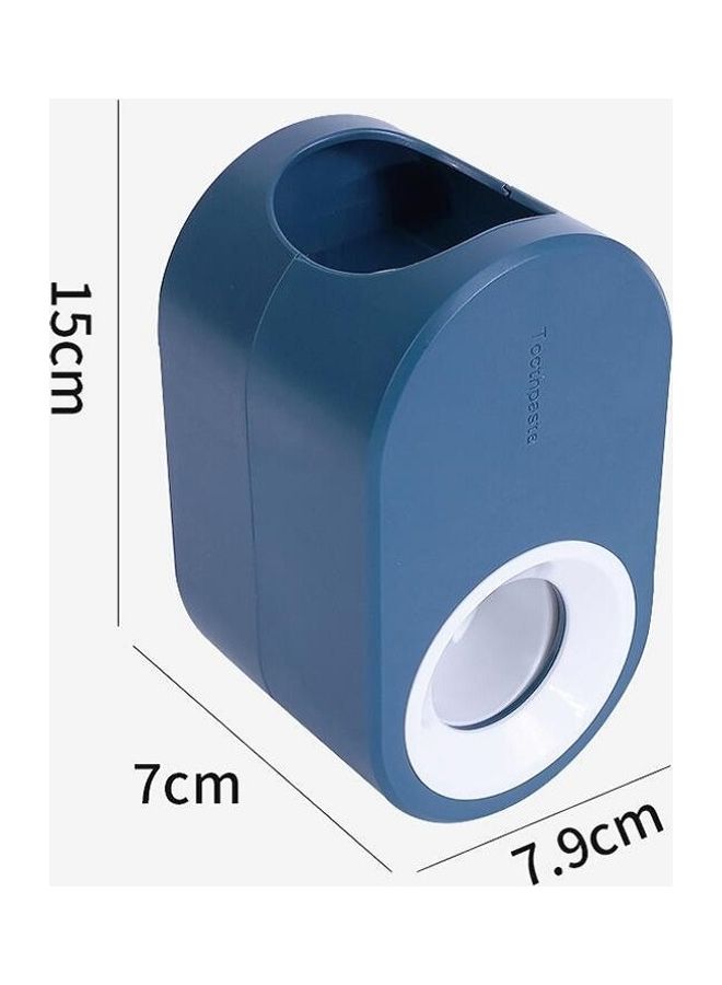Automatic Toothpaste Squeezer & Toothbrush Rack Ocean Blue 9 x 16 x 9cm  - Image 2