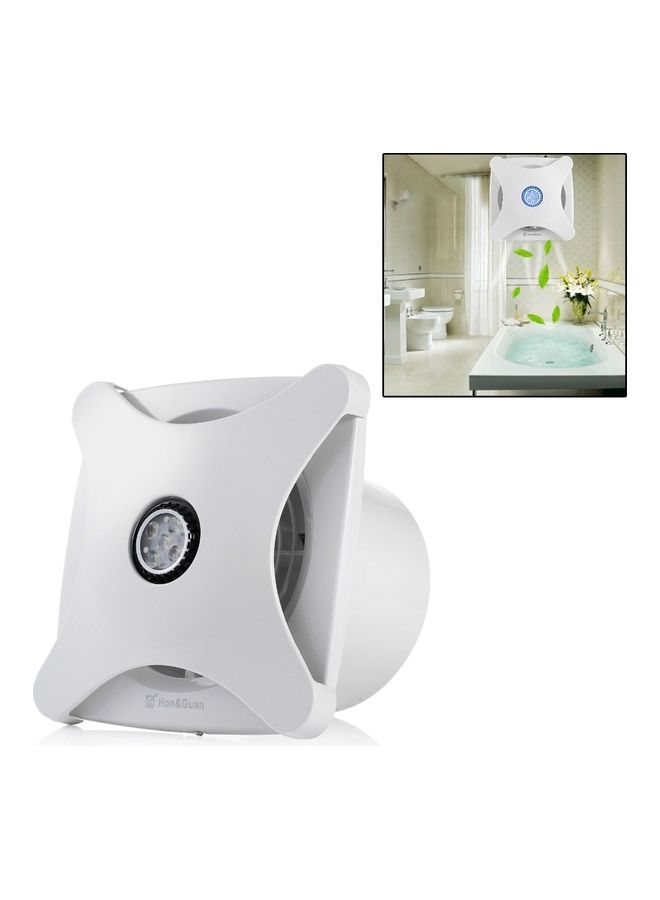 Wall Mounted Exhaust Fan White 22 x 22 x 18cm - Image 1