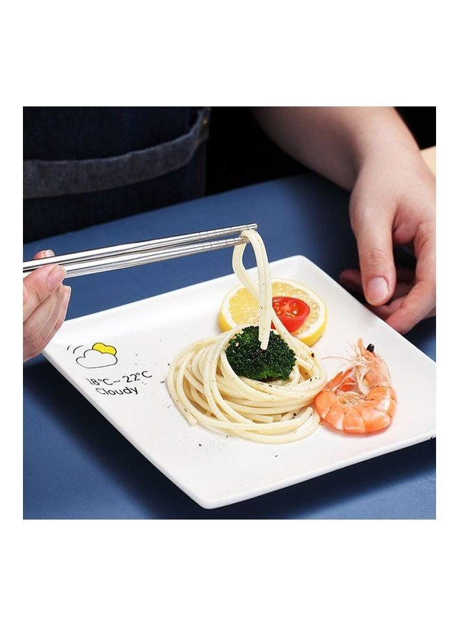 Generic - 2 in 1 Simple Spoon Chopsticks Cutlery Set Green 22 x 5 x 5cm - Image 1