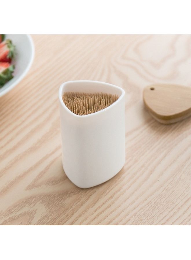 Simple Bamboo Toothpick Holder Box Multicolour - Image 2