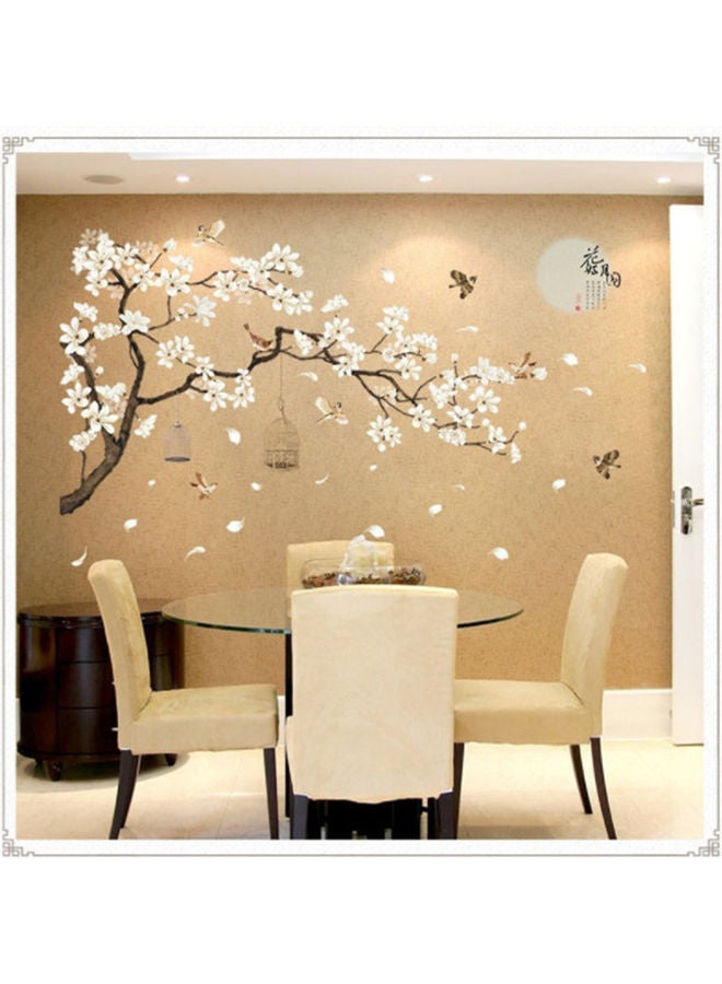 ملصقات جدارية بتصميم طيور وأزهار وشجرة لديكور المنزل متعدد الألوان 60 x 60 x 60سم - Image 5