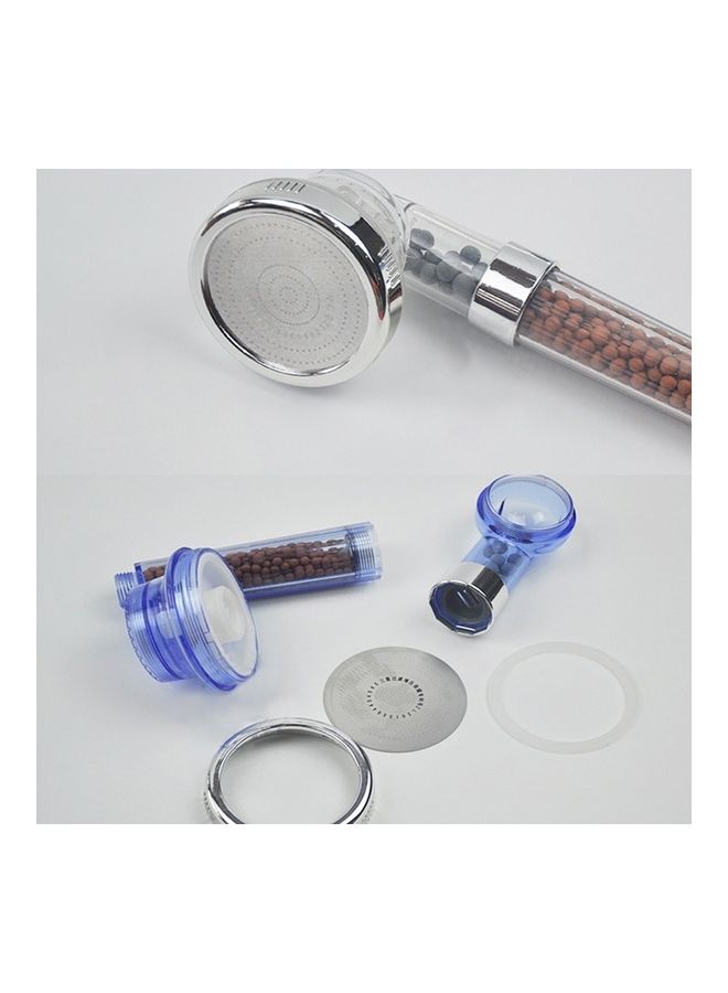 رأس دش من البلاستيك أزرق / فضي 22*8*8سم - Image 3