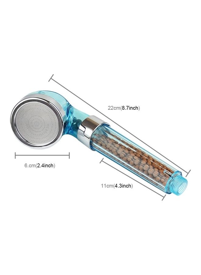 رأس دش من البلاستيك أزرق / فضي 22*8*8سم - Image 2