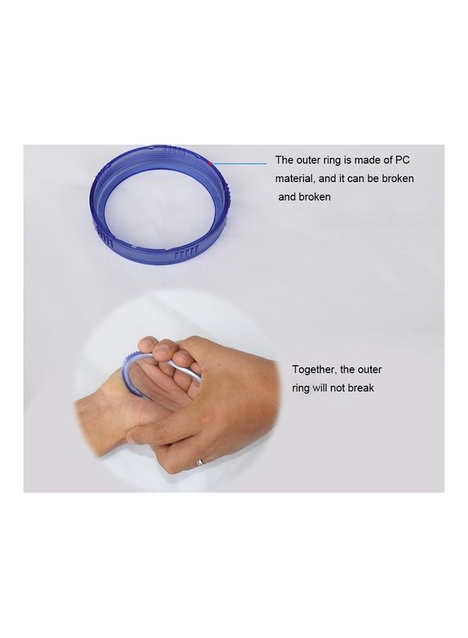 رأس دش من البلاستيك أزرق / فضي 22*8*8سم - Image 4