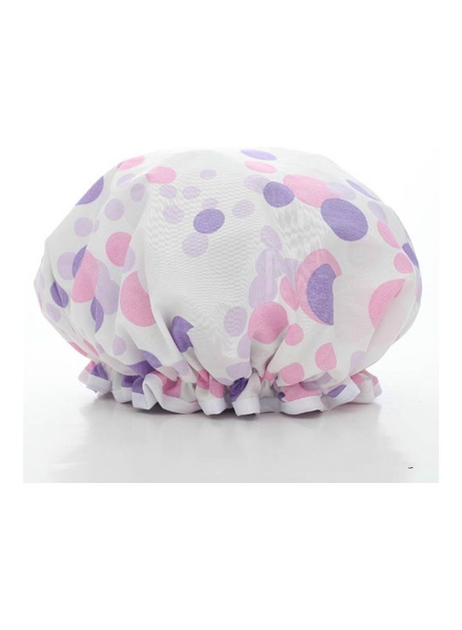 Thick Waterproof Bath Hat Double Layer Shower Hair Cover Women Supplies Shower Caps, Size:28cm(Purple Circle) multicolour 12 x 2 x 10centimeter - Image 1