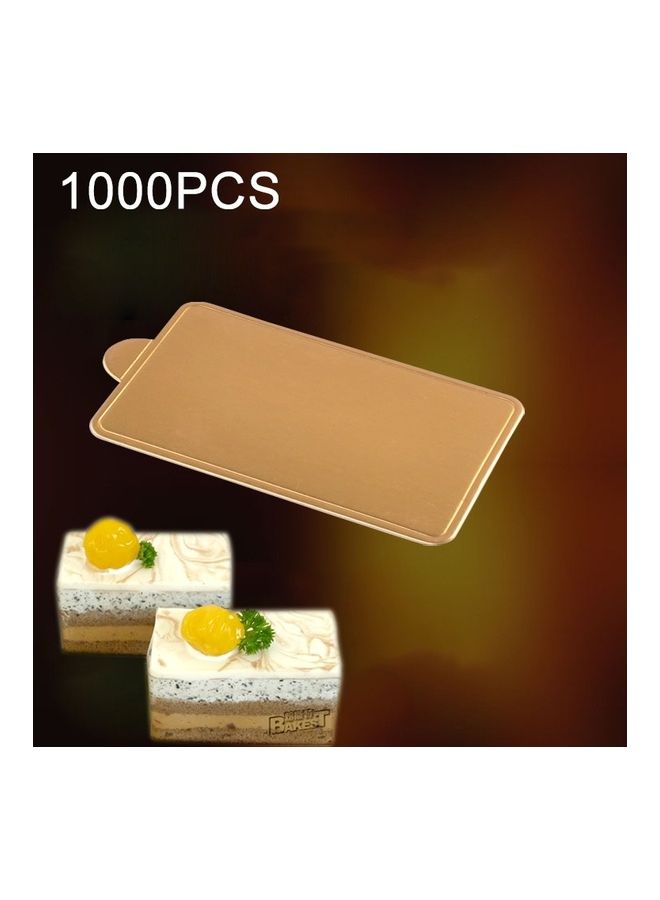 1000 Pcs Medium Rectangle Cake Cardboard Pad Golden 14 x 14 x 52cm - Image 1