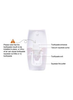 Generic Automatic Toothpaste Dispenser Set with 5 Toothbrush Holder Blue/White 16 x 8 x 11cm  - Image 3