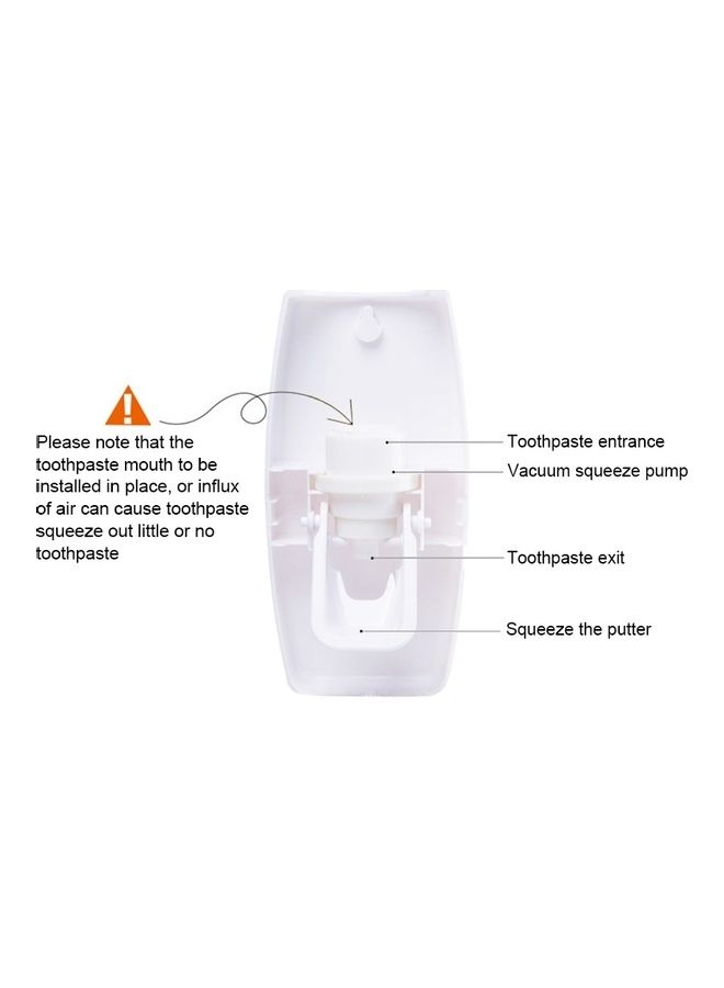 Automatic Toothpaste Dispenser Set with 5 Toothbrush Holder Blue/White 16 x 8 x 11cm  - Image 3