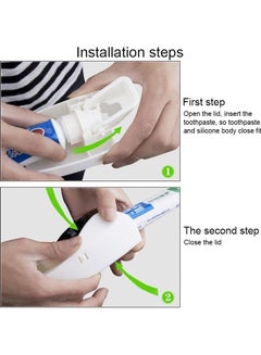 Generic Automatic Toothpaste Dispenser Set with 5 Toothbrush Holder Blue/White 16 x 8 x 11cm  - Image 4