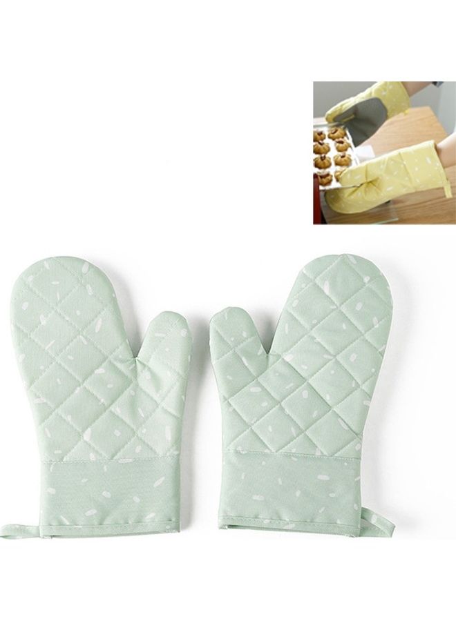Generic - Thickened Silicone Heat-resistant Baking Gloves Green 30 x 16 x 6cm - Image 1