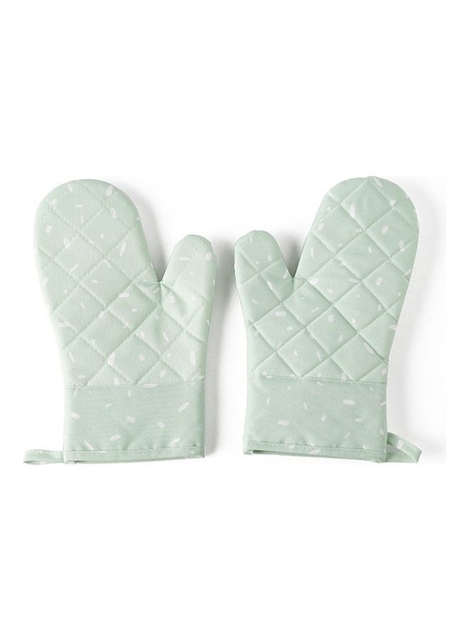 Generic - Thickened Silicone Heat-resistant Baking Gloves Green 30 x 16 x 6cm - Image 1