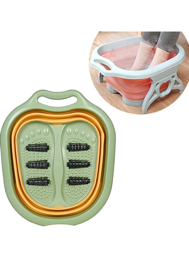 Household Foldable Foot Massage Foot Bath Green 48*21*39cm - Image 1