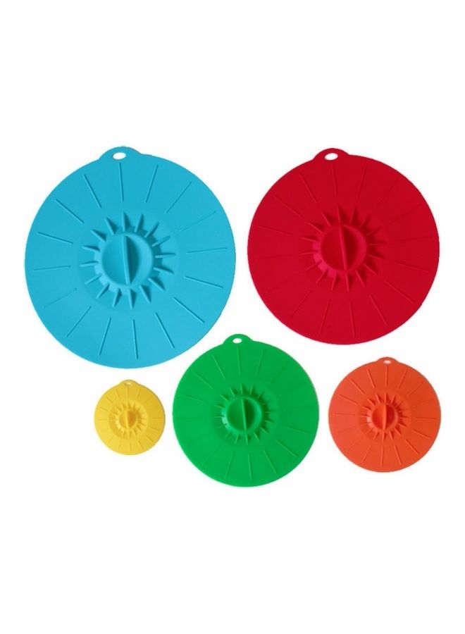 5-Piece Food Sealing Cover Bowl Lid Set Multicolour - Image 1