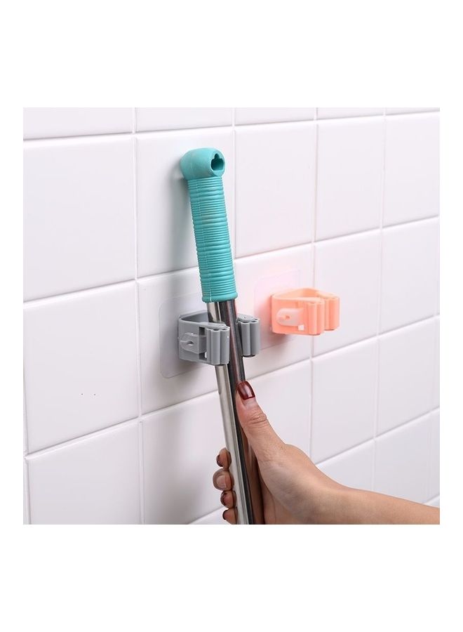 Mop Holder Wall Mounted Organizer Holder Household Kitchen Bathroom Adhesive Storage Broom Hanger Clip Hook Racks Pink 8 x 5 x 8cm - Image 5