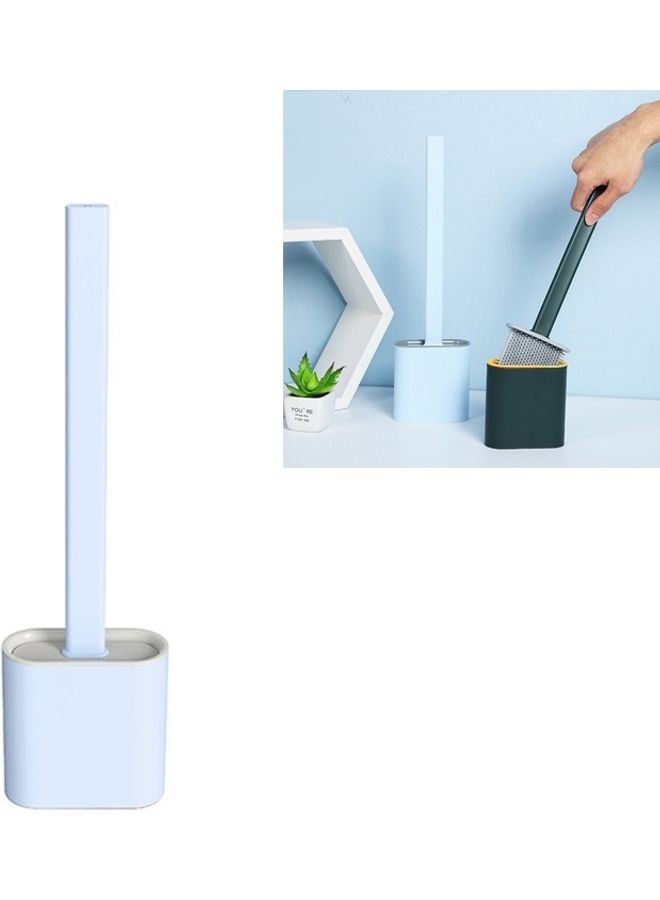 فرشاة مرحاض منزلية مبتكرة بمقبض طويل من المطاط الناعم متعدد الألوان 38 x 6 x 12سم - Image 1