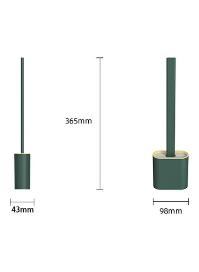 فرشاة مرحاض منزلية مبتكرة بمقبض طويل من المطاط الناعم متعدد الألوان 38 x 6 x 12سم - Image 2