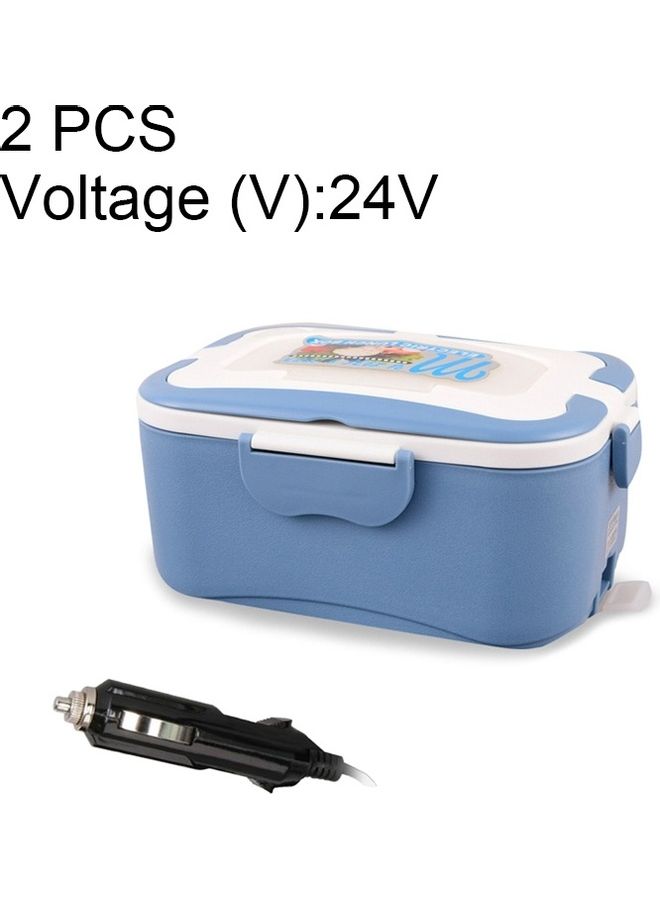 2 PCS Electric Food Heating Lunch Box Blue  - Image 1
