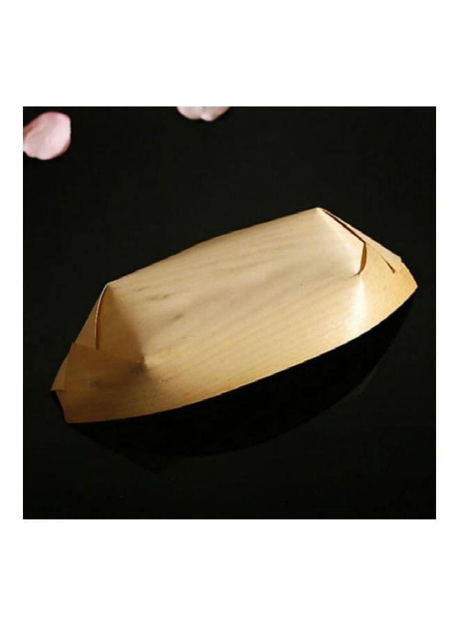 Generic Set Of Disposable Wooden Kayak Meal Box Multicolour  - Image 4