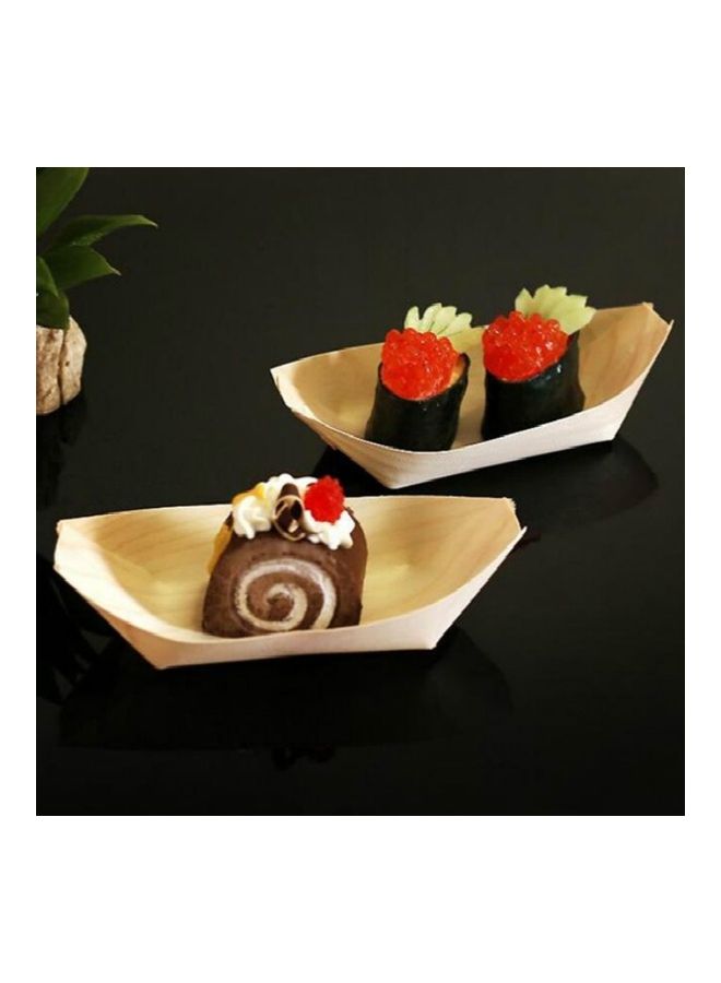 Generic Set Of Disposable Wooden Kayak Meal Box Multicolour  - Image 5