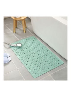 PVC Odorless Tasteless Non-Slip Bathroom Mat Carpet with TPR Sucker Bug Green 53*8*20cm