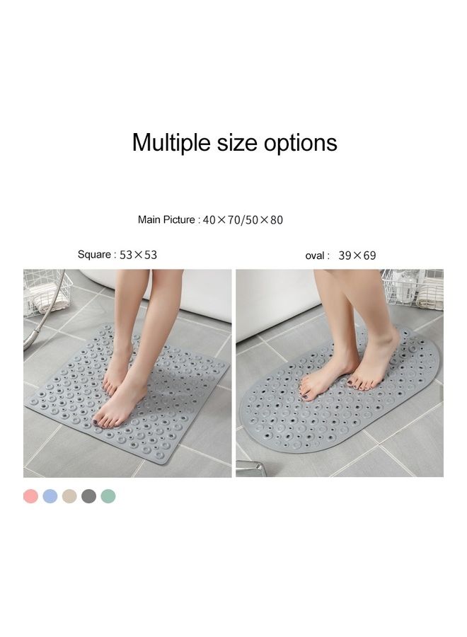 Generic - PVC Odorless Tasteless Non-Slip Bathroom Mat Carpet with TPR Sucker Bug Green 53*8*20cm - Image 1