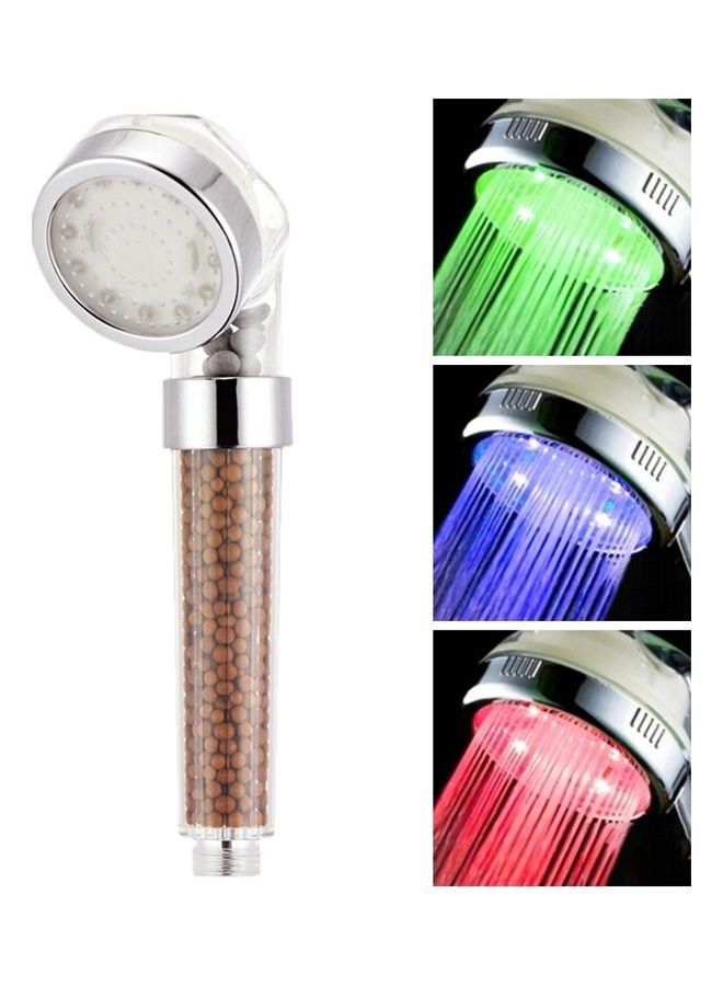 Temperature Sensor Negative Ions RGB LED Shower Head Multicolour 22 x 6 x 9cm - Image 1