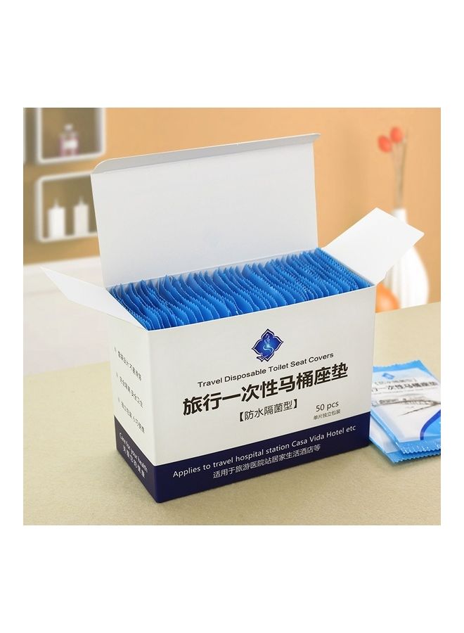 50 Pieces Travel Disposable Toilet Seat Cover Mat Toilet Paper Pad Multicolour 16x7x11cm  - Image 2