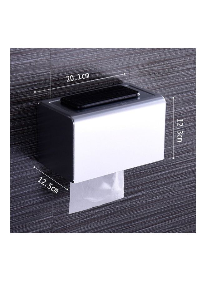 Bathroom Wall-mounted Waterproof Paper Tissue Roll Stand Holder Multicolour 45x18x15cm - Image 2