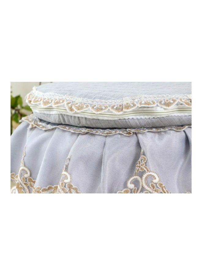 3 Pieces Set Universal Anti-Dust Cover Fabric Zipper Toilet Seat Beige 28x8x24cm  - Image 5