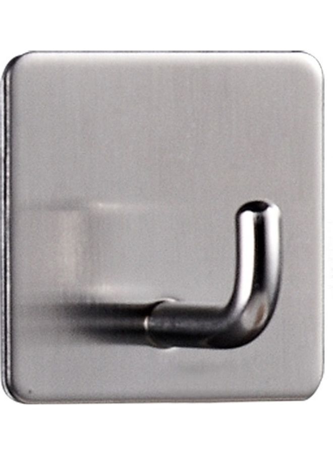 Stainless Steel Sticky Hook Kitchen Bathroom Multi-functional Hole Free Wall Mount Holder Multicolour 10x6x6cm - Image 1