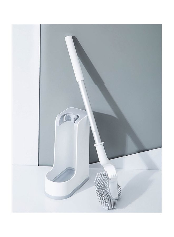 Toilets Long Handle Double-sided Descaling Household Toilet Brush with Base Multicolour 50x8x18cm - Image 2