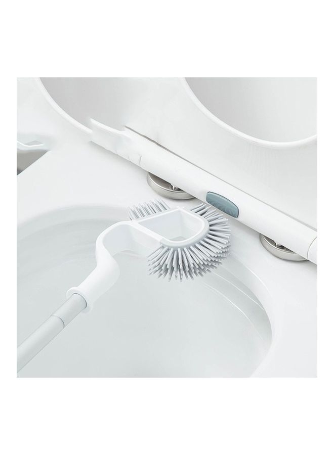 Toilets Long Handle Double-sided Descaling Household Toilet Brush with Base Multicolour 50x8x18cm - Image 4