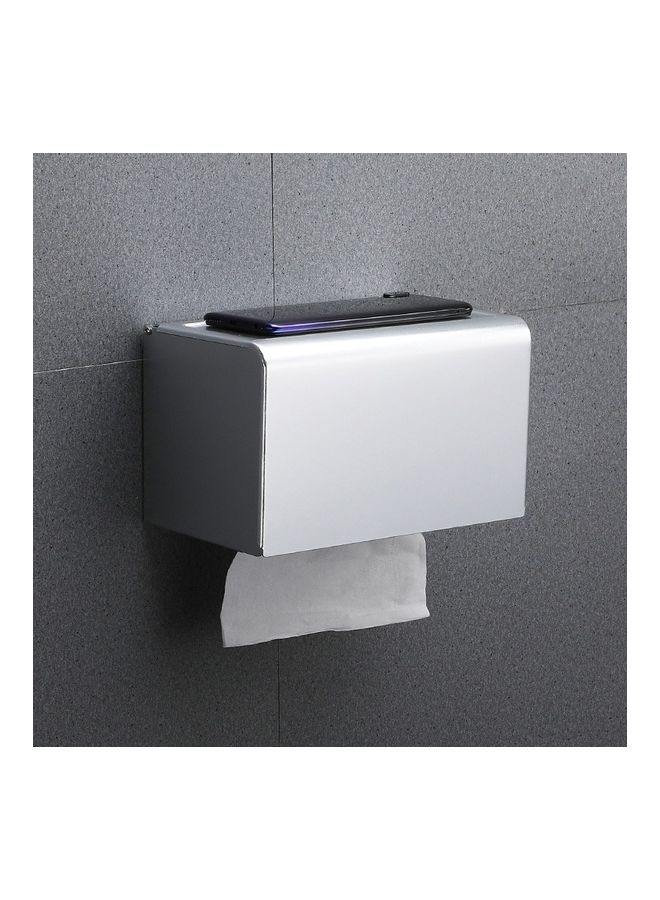 Bathroom Wall-Mounted Waterproof Paper Tissue Roll Stand Holder Multicolour 45 x 18 x 15cm - Image 1