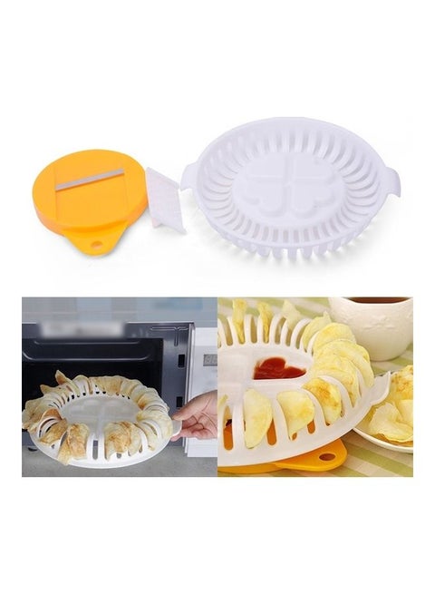 Microwave Oven Homemade Machine Device With Slicer And  Plate Multicolor 21x4x21cm