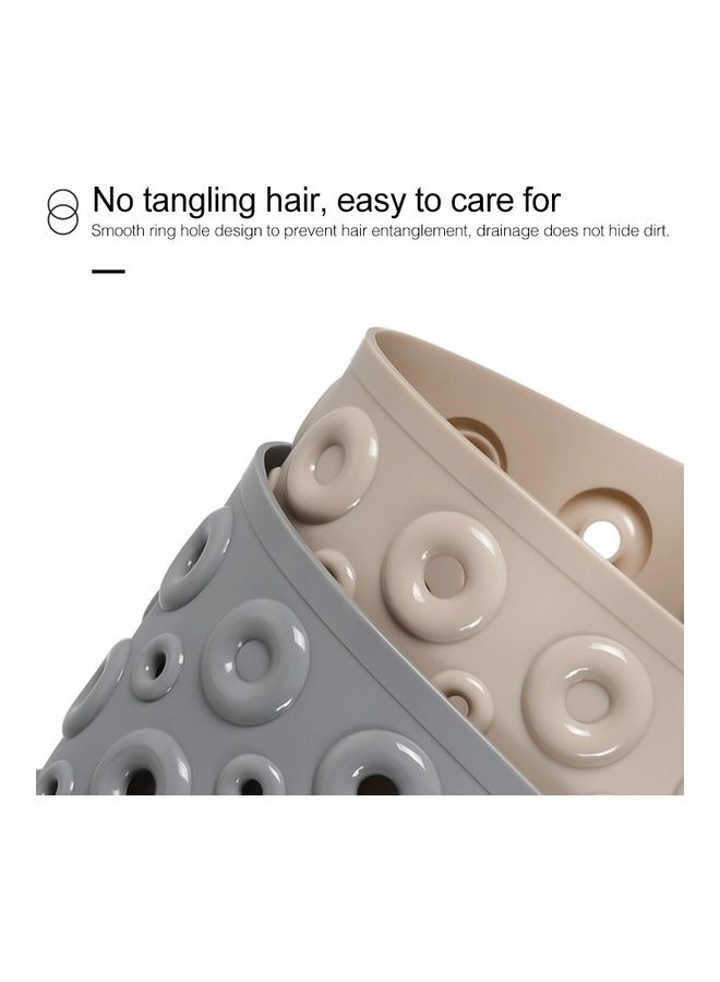 ماستون بساط حمام مضاد للانزلاق بدون طعم ورائحة مصنوع من مادة من بلاستيك بي في سي رمادي 50 x 8 x 20سم - Image 3