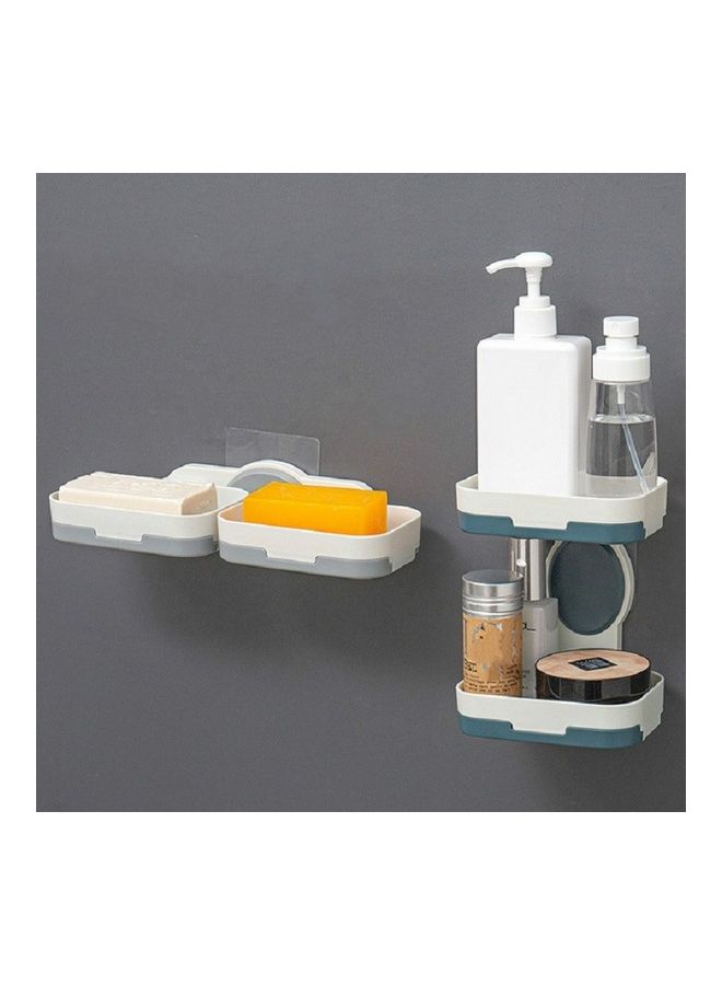 Generic - Multi-Functional Double Wall Hanging Bathroom Rotating Storage Box Multicolour 18 x 7 x 12cm - Image 1
