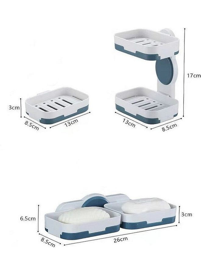 Generic - Multi-Functional Double Wall Hanging Bathroom Rotating Storage Box Multicolour 18 x 7 x 12cm - Image 1