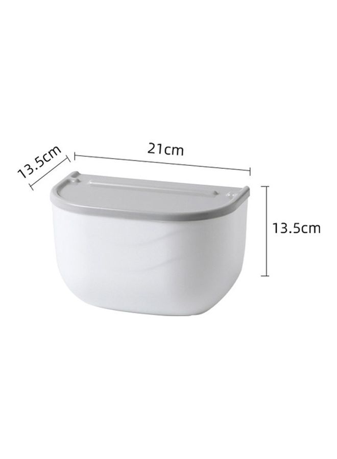 Toilet Punch-Free Waterproof Wall-mounted Plastic Drawer Tissue Box Grey 23 x 15 x 15cm  - Image 3