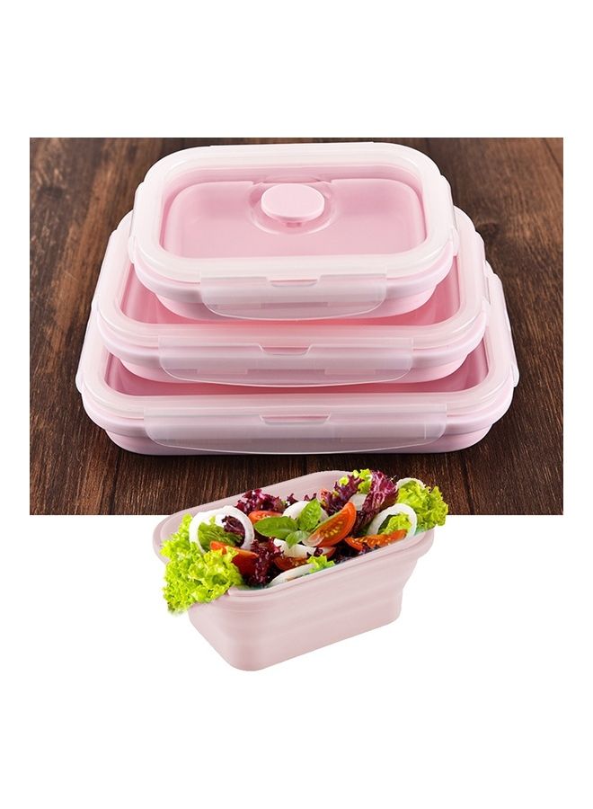 3 Foldable Container Box Kit Pink 19x13x10cm - Image 2